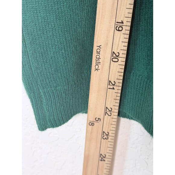 Quince Mongolian Cashmere Tee Womens M Everglade Green Quiet Luxury Holiday Cozy - Picture 9 of 11